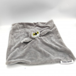 Doudou plat hibou gris TWISTSHAKE