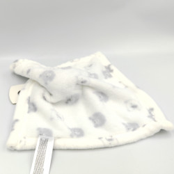 Doudou plat ours blanc gris PRIMARK