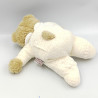 Peluche doudou ours beige blanc pyjama PASITO