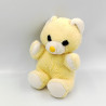 Ancienne Peluche ours chat jaune blanc