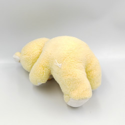 Ancienne Peluche ours chat jaune blanc