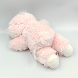 Ancienne peluche ours rose blanc