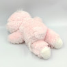 Ancienne peluche ours rose blanc