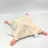 Doudou plat hérisson vert blanc rose BABY NAT