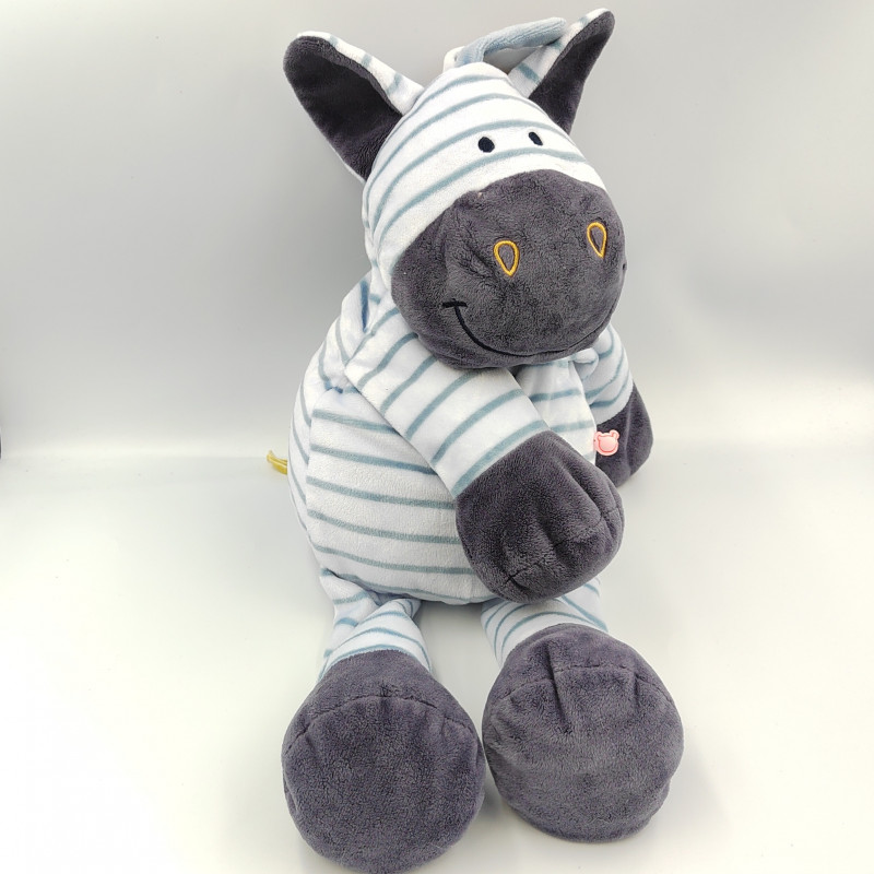 Doudou Zèbre bleu Zebrito NOUKIE'S