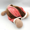DOUDOU OURS MARRON BLANC ROUGE FEUILLE COCCINELLE TAKINOU