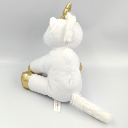 Doudou peluche licorne blanche doré PASSION BEAUTE