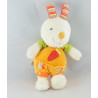Doudou plat lapin orange vert carotte BABYSUN