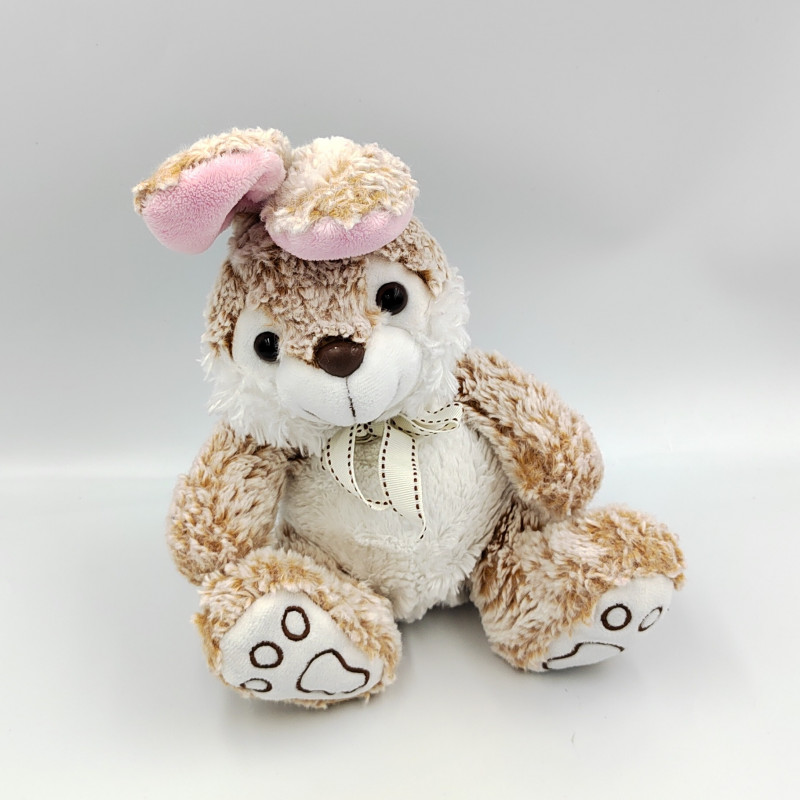 DOUDOU PELUCHE LAPIN MARRON BLANC TOUT DOUX SIMBA TOYS NICOTOY