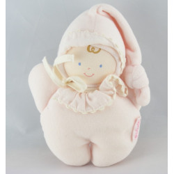 Doudou anneau hochet lutin bébé rose BABI COROLLE