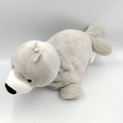 Doudou peluche phoque gris SANODIANE