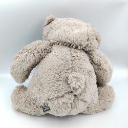 Grande peluche doudou ours gris capuche tout doux ATMOSPHERA