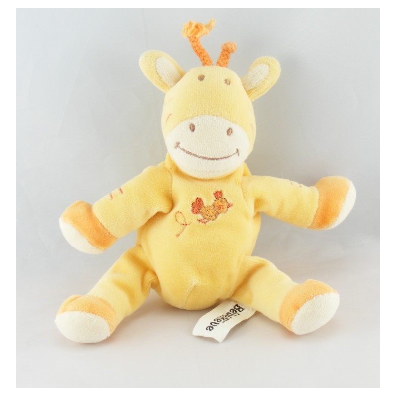 Doudou cheval rose les amis du jardin BEBEREVE