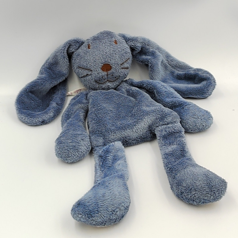 Doudou semi plat lapin bleu DPAM