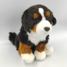 Peluche chien noir marron blanc SOFT FRIENDS