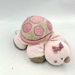 Doudou musical tortue rose marron NATTOU