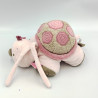 Doudou musical tortue rose marron NATTOU