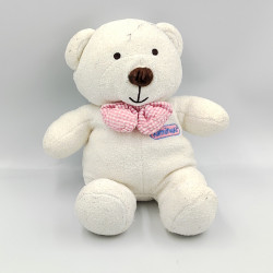 Doudou ours blanc rose luminou JEMINI