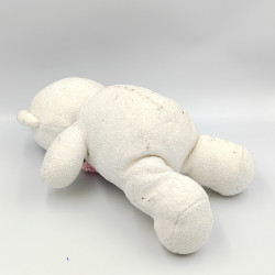 Doudou ours blanc rose luminou JEMINI