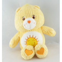 Peluche Bisounours jaune soleil  Grosjojo CARE BEARS 28 cm