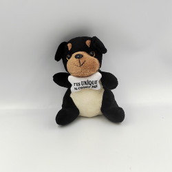 Peluche chien noir t'es unique ne change pas BAZOOKA