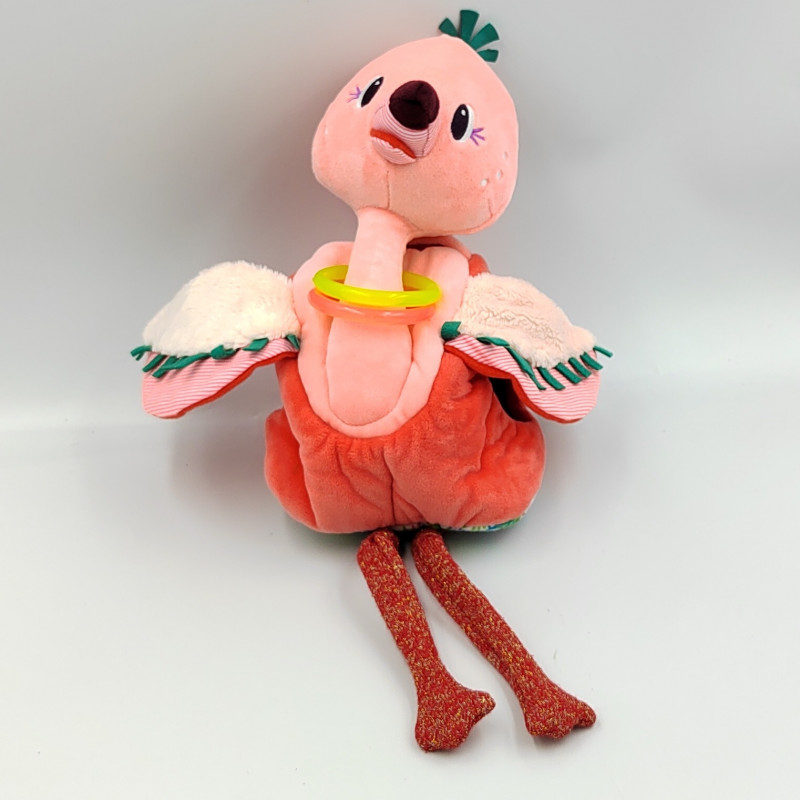 Doudou eveil oiseau flamant rose LILLIPUTIENS