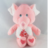 Peluche Bisounours rose éléphant Toucostaud CARE BEARS 34 cm
