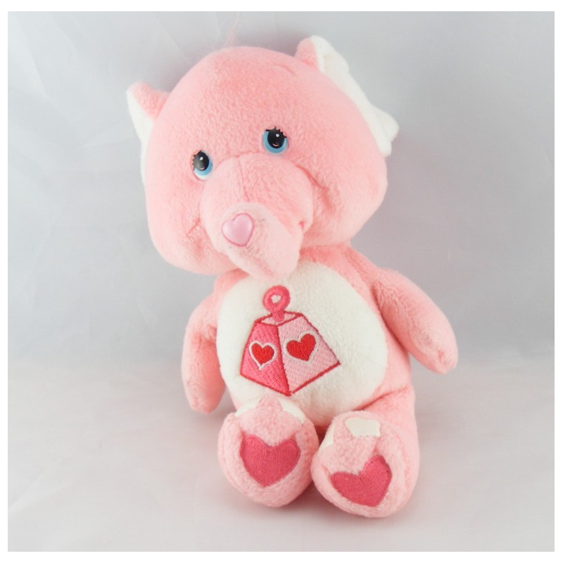Peluche Bisounours rose éléphant Toucostaud CARE BEARS 34 cm