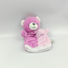 Doudou marionnette ours rose MES PETITS CAILLOUX CMP