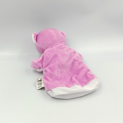 Doudou marionnette ours rose MES PETITS CAILLOUX CMP