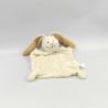 Doudou plat lapin blanc écru beige GRAIN DE BLE
