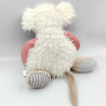 Doudou souris blanche bleu rouge Artychou HISTOIRE D'OURS