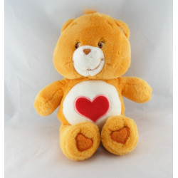 Peluche Bisounours orange coeur Grosbisous CARE BEARS 29 cm