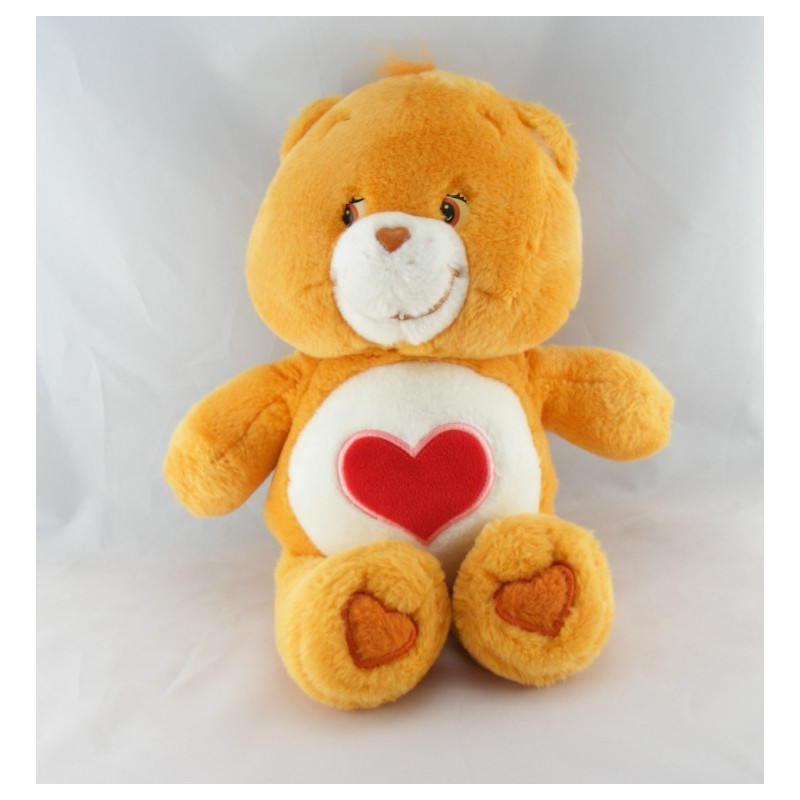Peluche Bisounours orange coeur Grosbisous CARE BEARS 29 cm