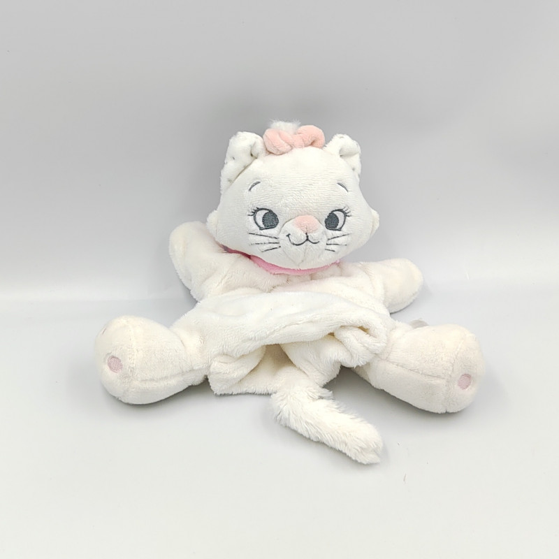 DOUDOU MARIONNETTE CHAT BLANC MARIE LES