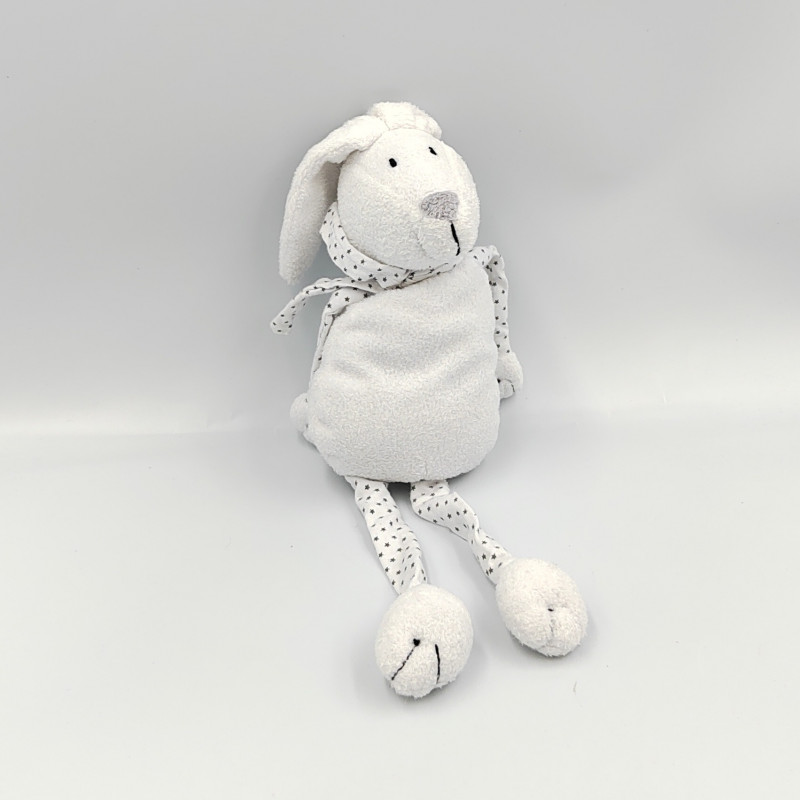 Doudou lapin blanc étoiles BOUT'CHOU BOUTCHOU