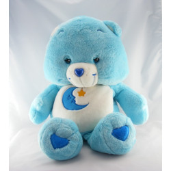 Grande Peluche Bisounours bleu Grosdodo lune étoile CARE BEARS 70 cm
