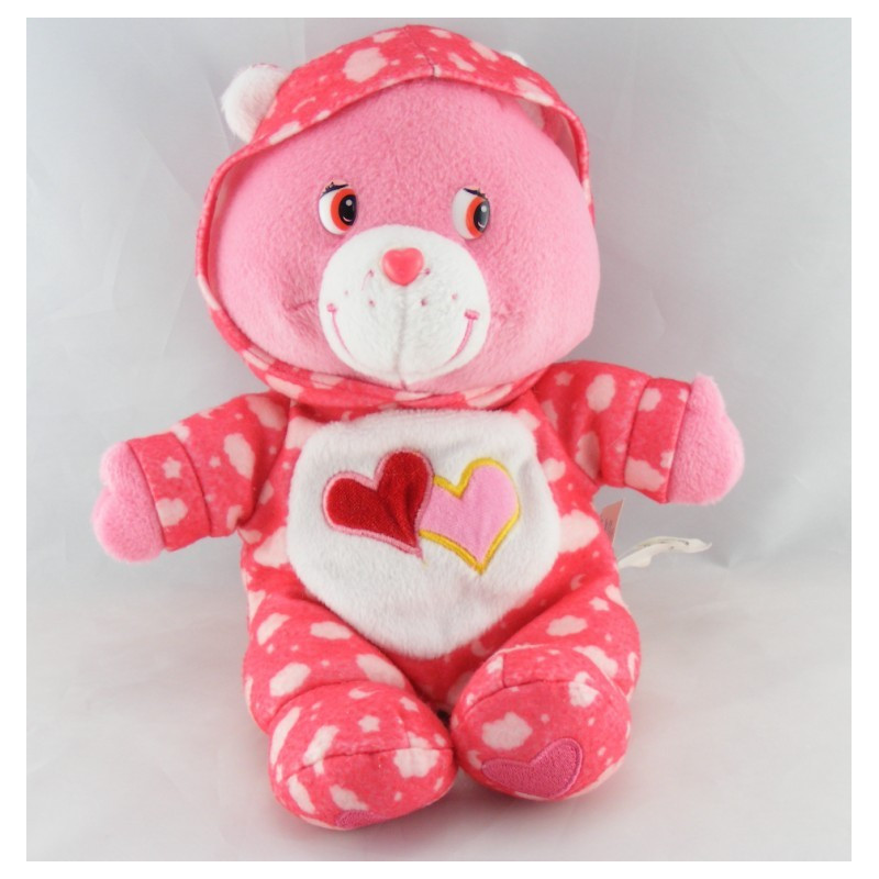 Peluche Bisounours rose avec coeur CARE BEARS