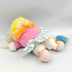 PELUCHE POPPLES POM POM GIRL ROSE BLANC BLEU ANNÉE 1987