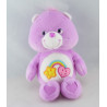 Peluche Bisounours mauve Grosami arc en ciel CARE BEARS