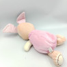 Doudou Porcinet rose rayé bordeaux DISNEY BABY
