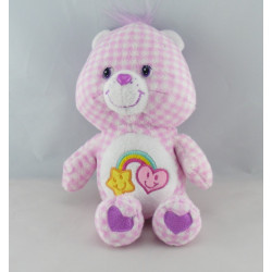 Peluche Bisounours mauve Grosami arc en ciel CARE BEARS 22 cm