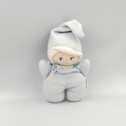 DOUDOU POUPÉE BÉBÉ BLEU RAYÉ BABI COROLLE