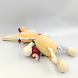 Doudou girafe orange rouge perroquet vibrant SUCRE D'ORGE