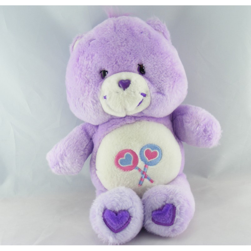 Peluche Bisounours mauve Groscadeau sucettes CARE BEARS