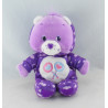 Peluche Bisounours mauve Groscadeau sucettes CARE BEARS 23 cm