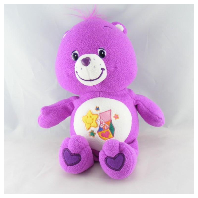 Peluche Bisounours rose avec coeur CARE BEARS