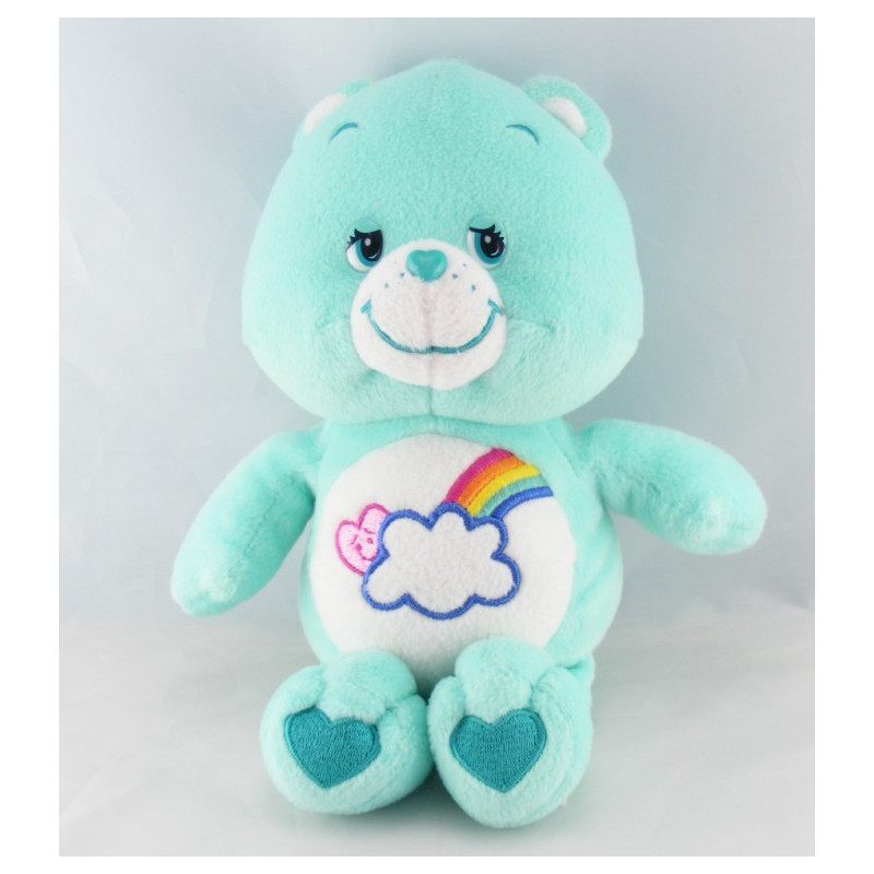 Peluche Bisounours vert Bashful Bear nuage coeur CARE BEARS