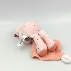 Doudou chat léopard rose pois mouchoir BABY NAT
