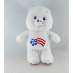 Peluche Bisounours blanc coeur gris 25 ans CARE BEARS